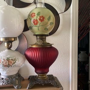 Antique Parlor Oil Lamp with Globe